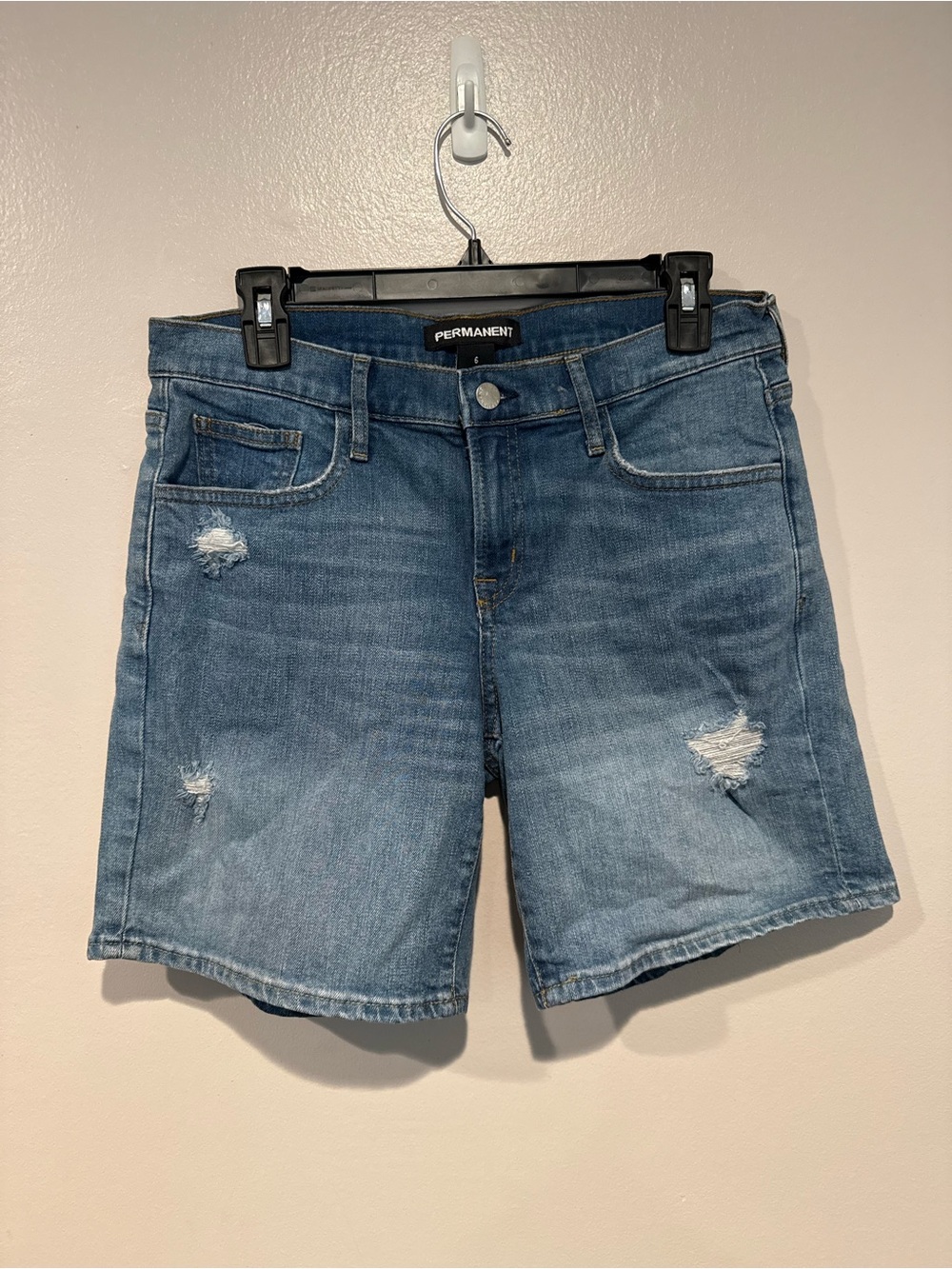 ® Women’s Distressed Denim Shorts - Blue